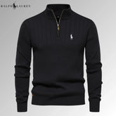 Quarter-Zip Ribbed Jumper