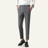 Calça Masculina Slim Old Money Anti Amassado Darvon Cinza Escuro