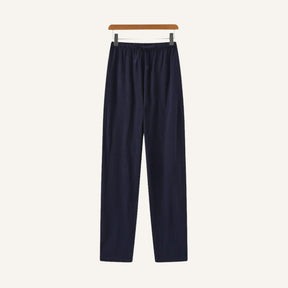 Calca Masculina de Linho Slim Fit Milford azul marinho