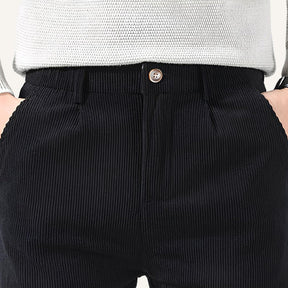 Calça de Veludo Masculina Old Money Versailles Preta