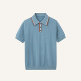 Camisa Polo Canelada Loreanni azul claro