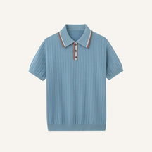 Camisa Polo Canelada Loreanni azul claro
