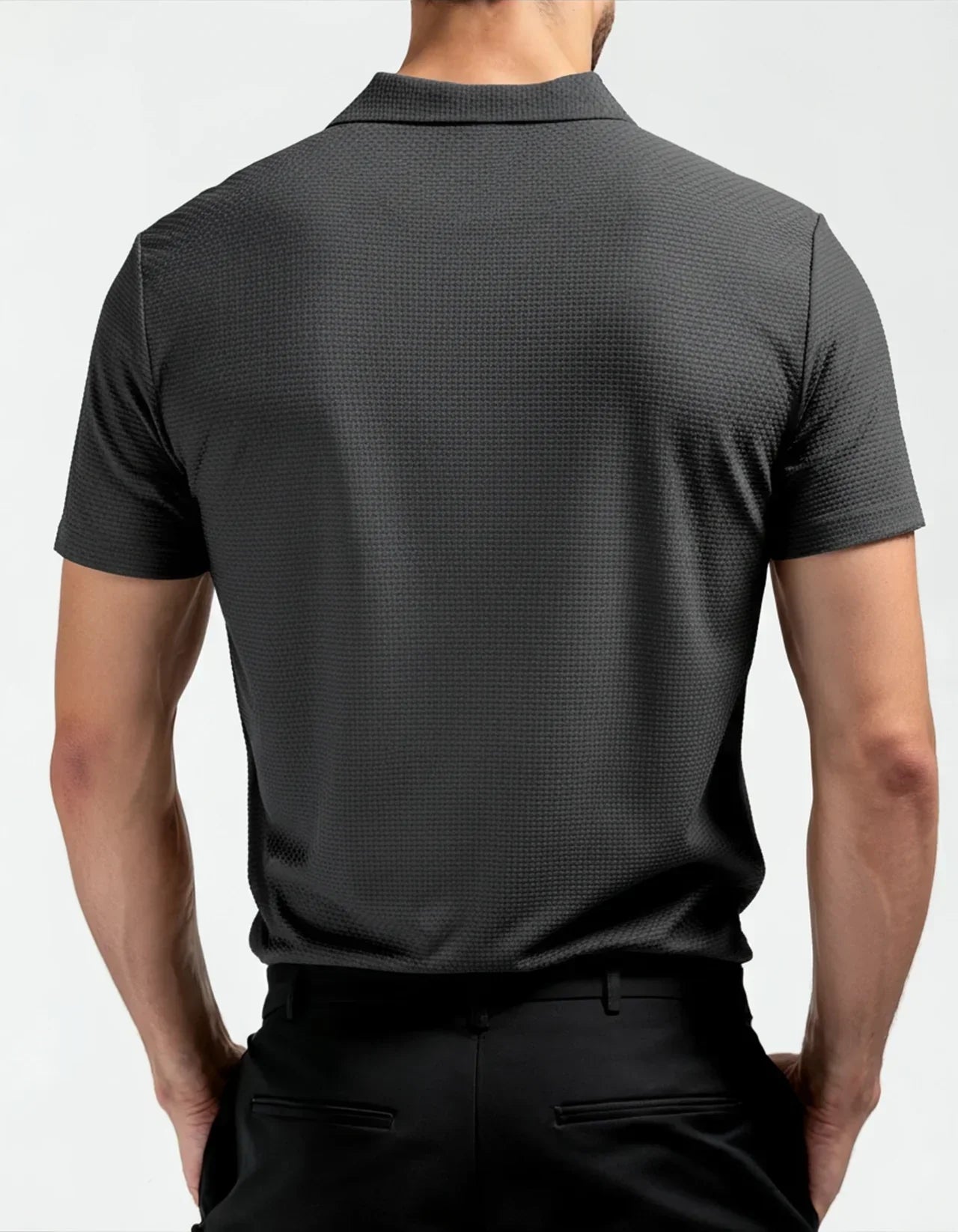 Camisa Polo Masculina Arrevier - Tecnologia Anti Amassado cinza