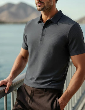 Camisa Polo Masculina Arrevier - Tecnologia Anti Amassado cinza