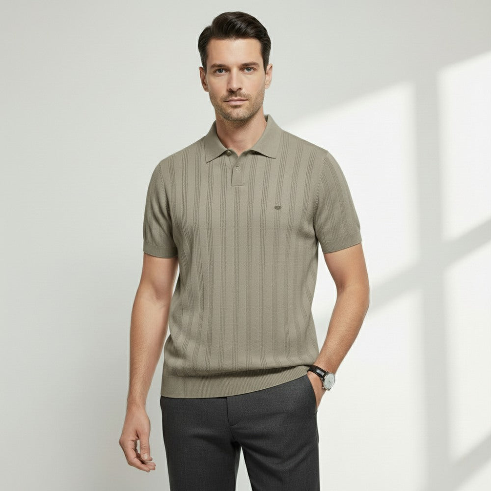 Camisa Polo Masculina Listrada Romero caqui