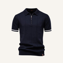 Camisa Polo Masculina Meio Ziper Vissori azul marinho