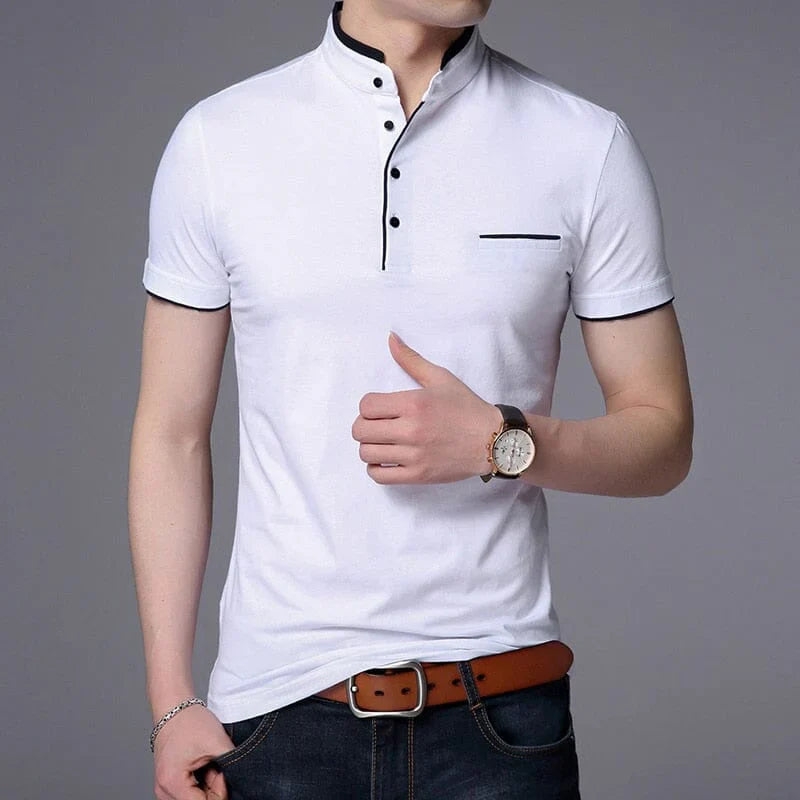 Camisa Polo Masculina Napolli branco