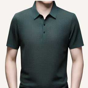 Camisa Polo Masculina Old Money Arrevier Cinza Verde 1
