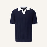 Camisa Polo Masculina Old Money La Martine azul marinho