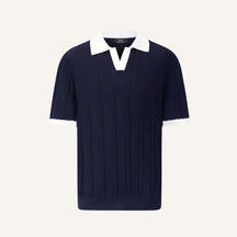 Camisa Polo Masculina Old Money La Martine azul marinho