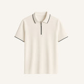 Camisa Polo com Zíper Old Money Manttan branca