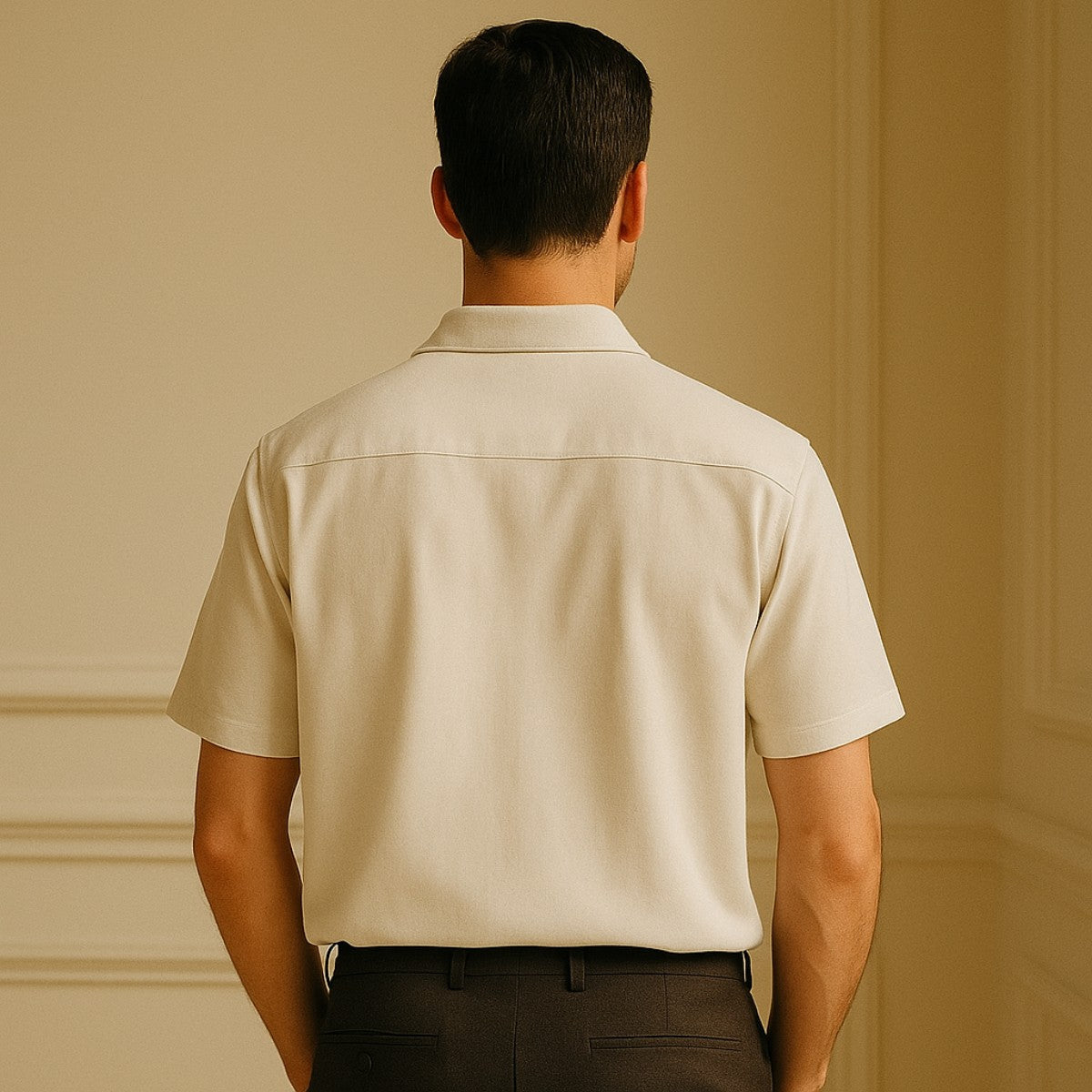 Camisa Polo de Linho Casablanca Bege