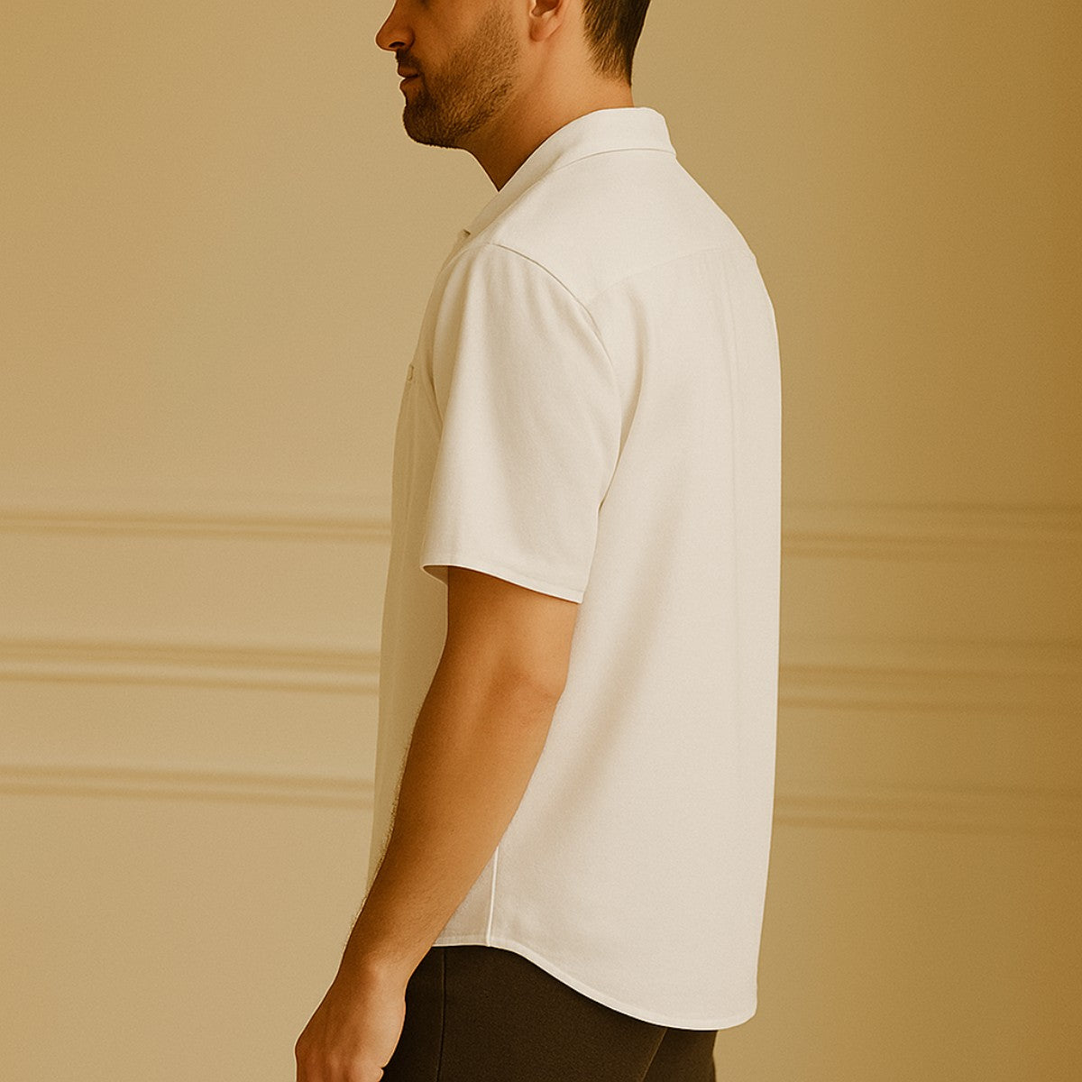 Camisa Polo de Linho Casablanca Branca