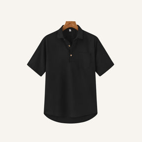 Camisa Polo de Linho Casablanca Preta