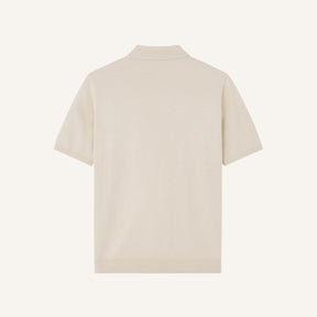 Camisa Polo de Trico Listrada Montelle Creme