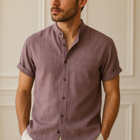 Camisa de Linho Beaumont roxo