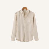 Camisa de Linho Masculina Manga Longa Milford bege