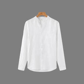 Camisa de Linho Masculina Manga Longa Milford branco