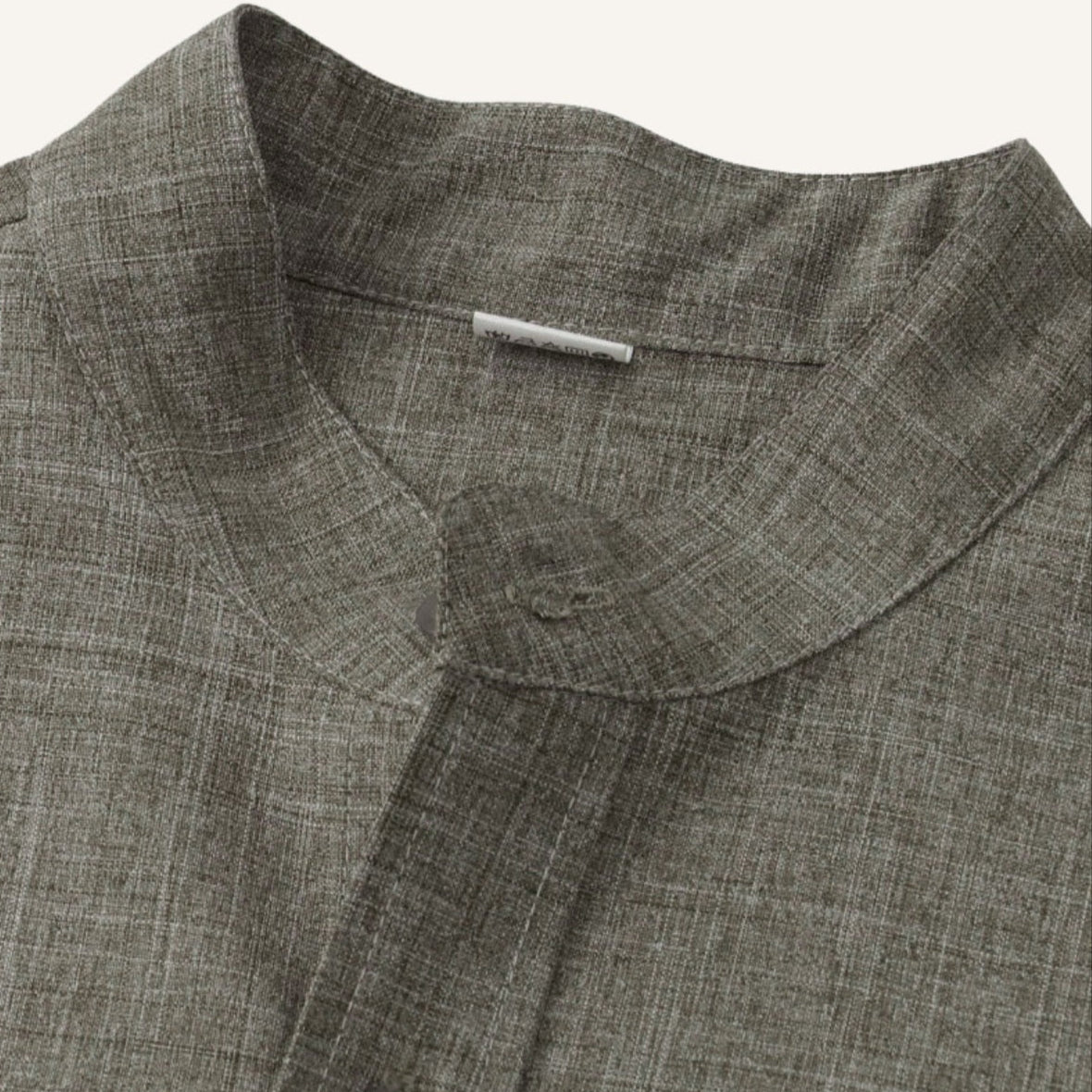 Camisa lisa de Algodao Beaumont com bolso frontal cinza