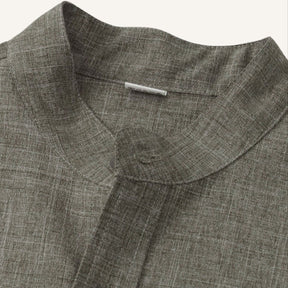 Camisa lisa de Algodao Beaumont com bolso frontal cinza