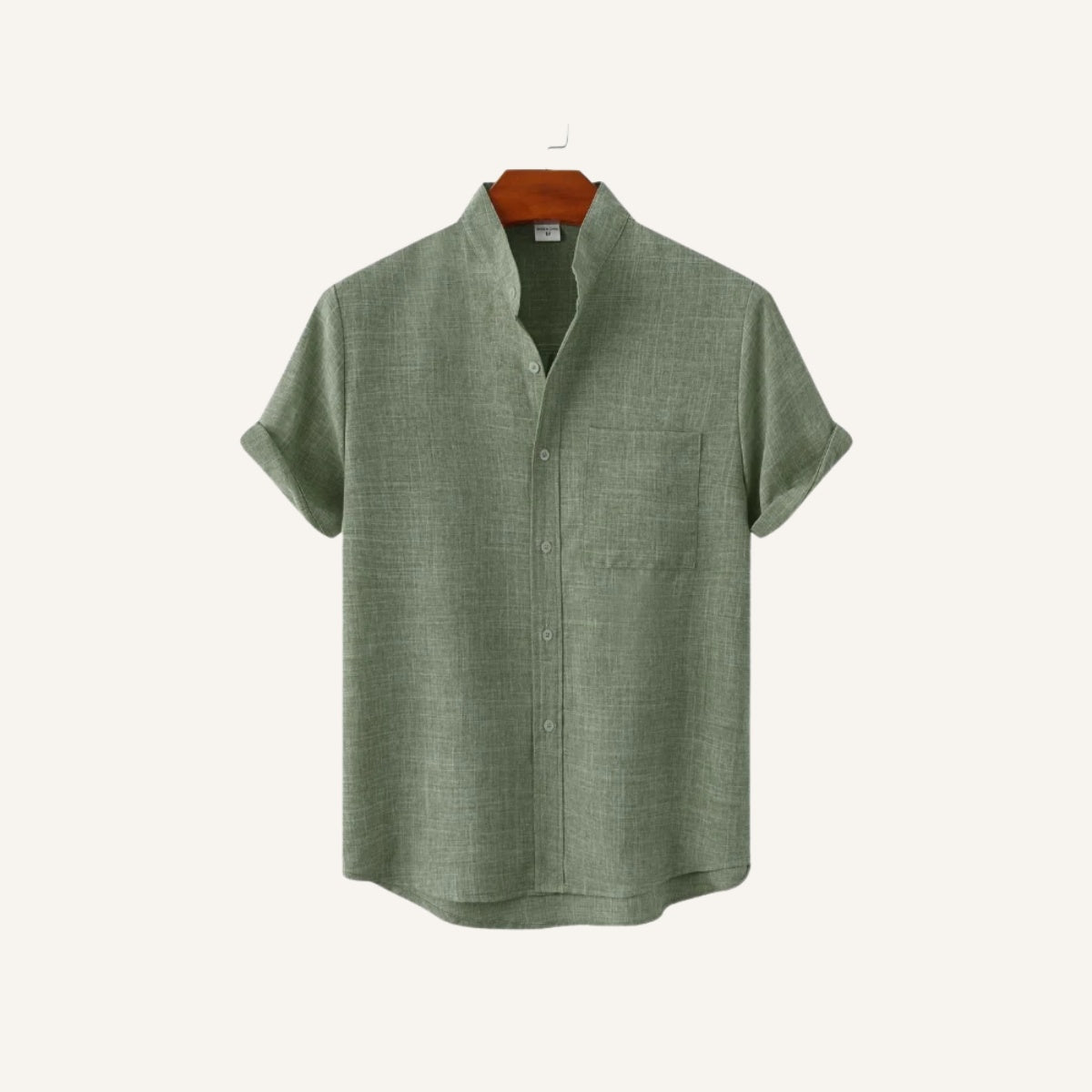 Camisa lisa de linho Beaumont com bolso frontal