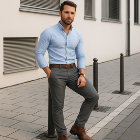 Cinto de Couro Masculino Civano West Marrom