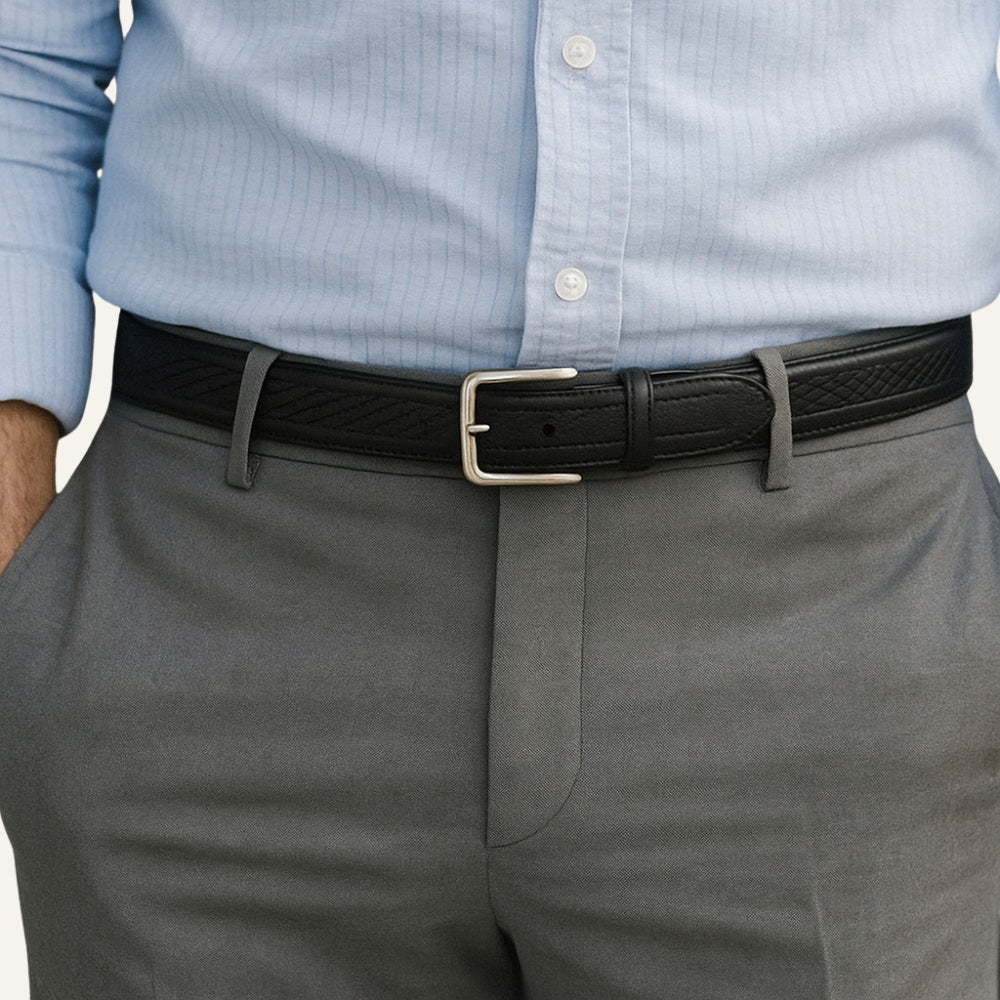 Cinto de Couro Masculino Civano West Preto