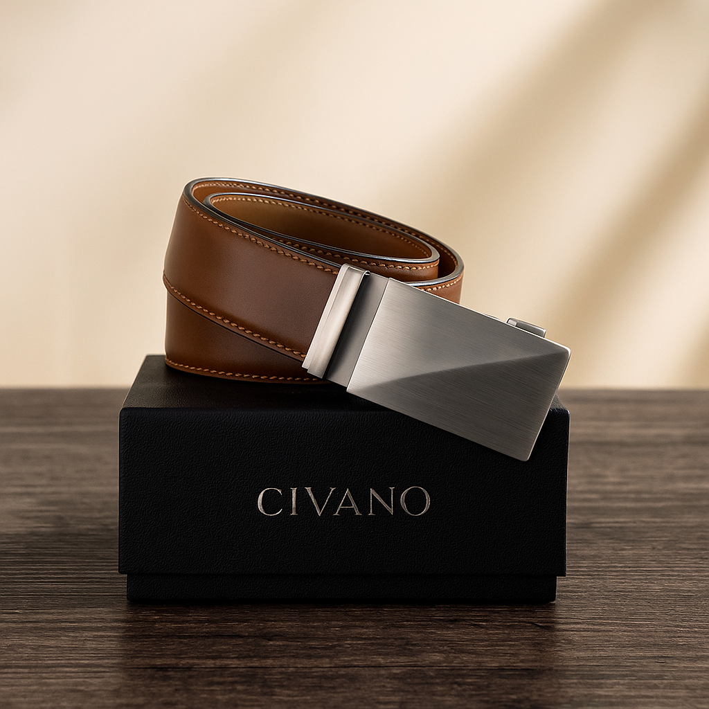 Cinto de Couro Masculino Regener Civano Marrom