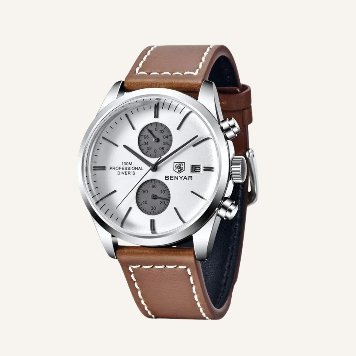Classic Civano Brown Leather Watch