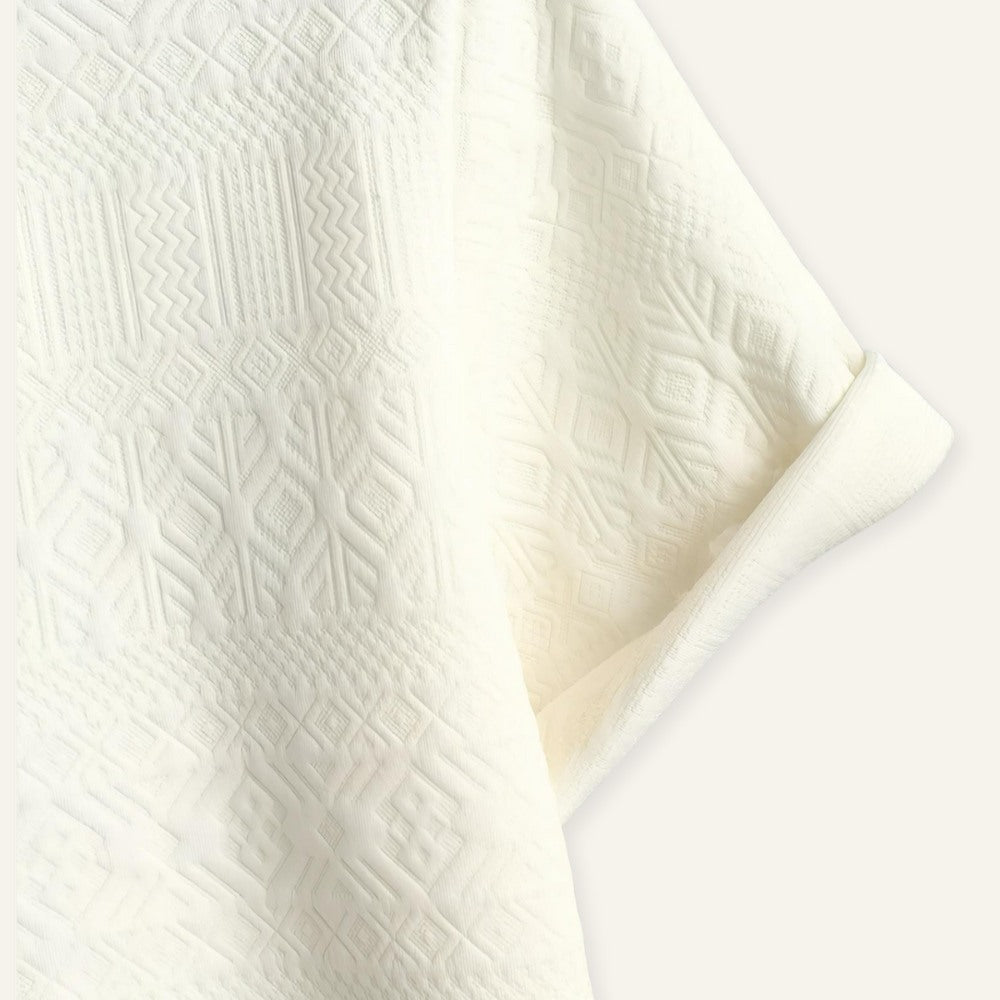 Conjunto Masculino Camisa Polo Old Money Jacquard Geometrik Bege