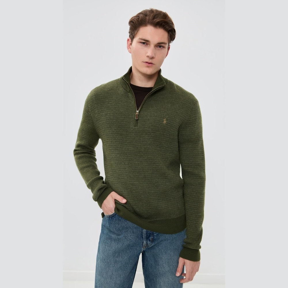 RL Washable Wool Quarter-Zip Sweater