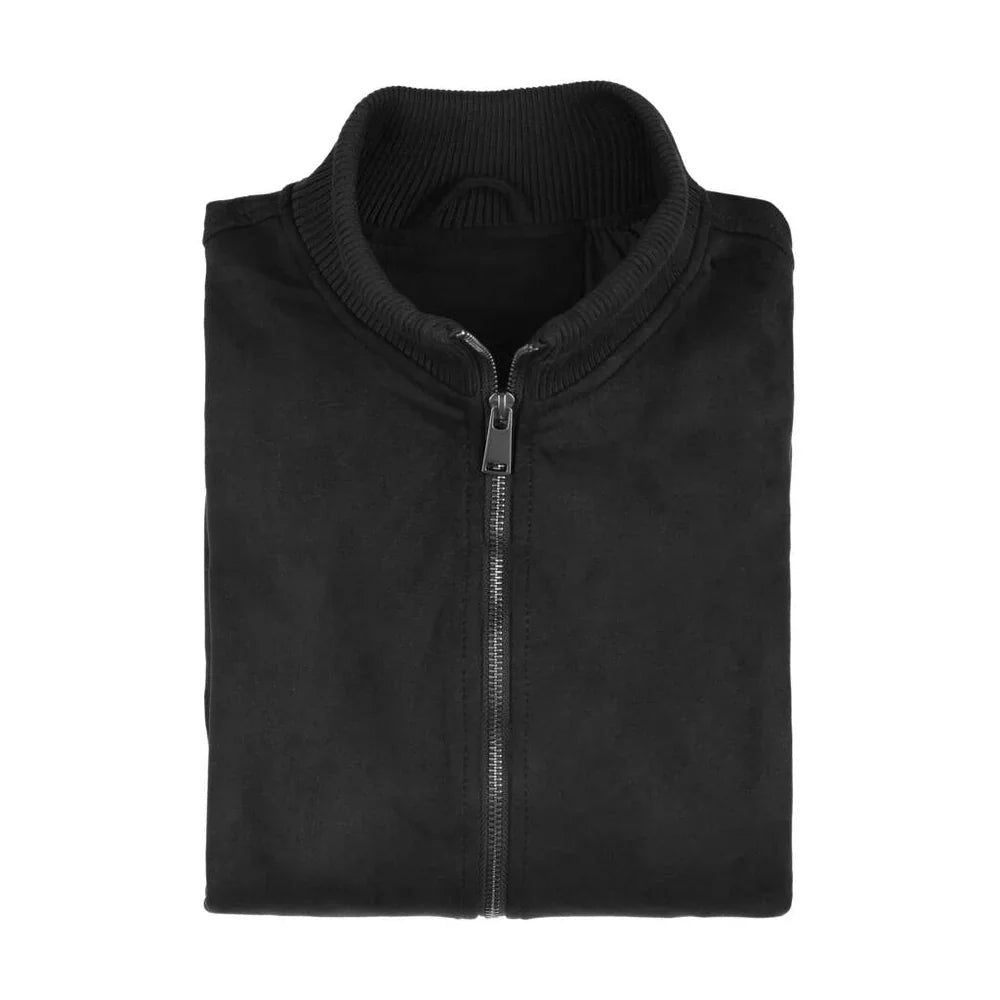 Jaqueta Masculina Suede Gola Alta Preta Monet