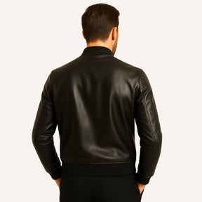 Jaqueta Masculina de Couro Gran Nero Preta