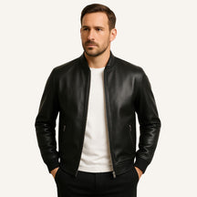 Jaqueta Masculina de Couro Gran Nero Preta