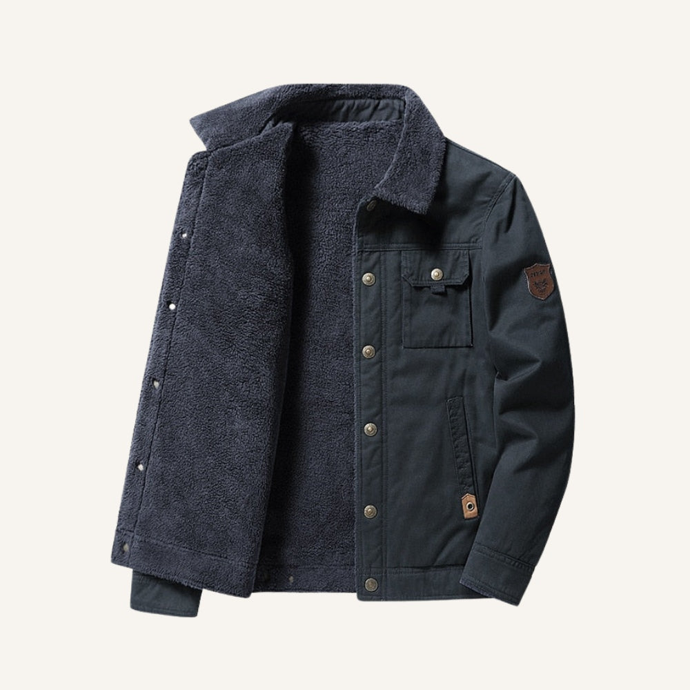 Jaqueta Masculina de Inverno Forrada Maccini azul marinho