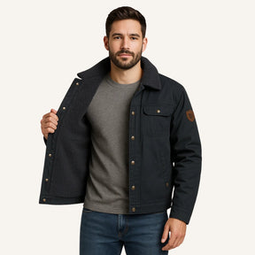 Jaqueta Masculina de Inverno Forrada Maccini azul marinho