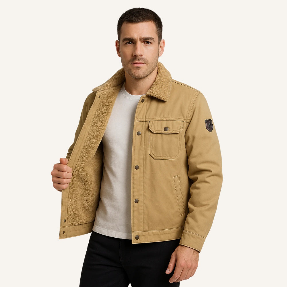 Jaqueta Masculina de Inverno Forrada Maccini caqui