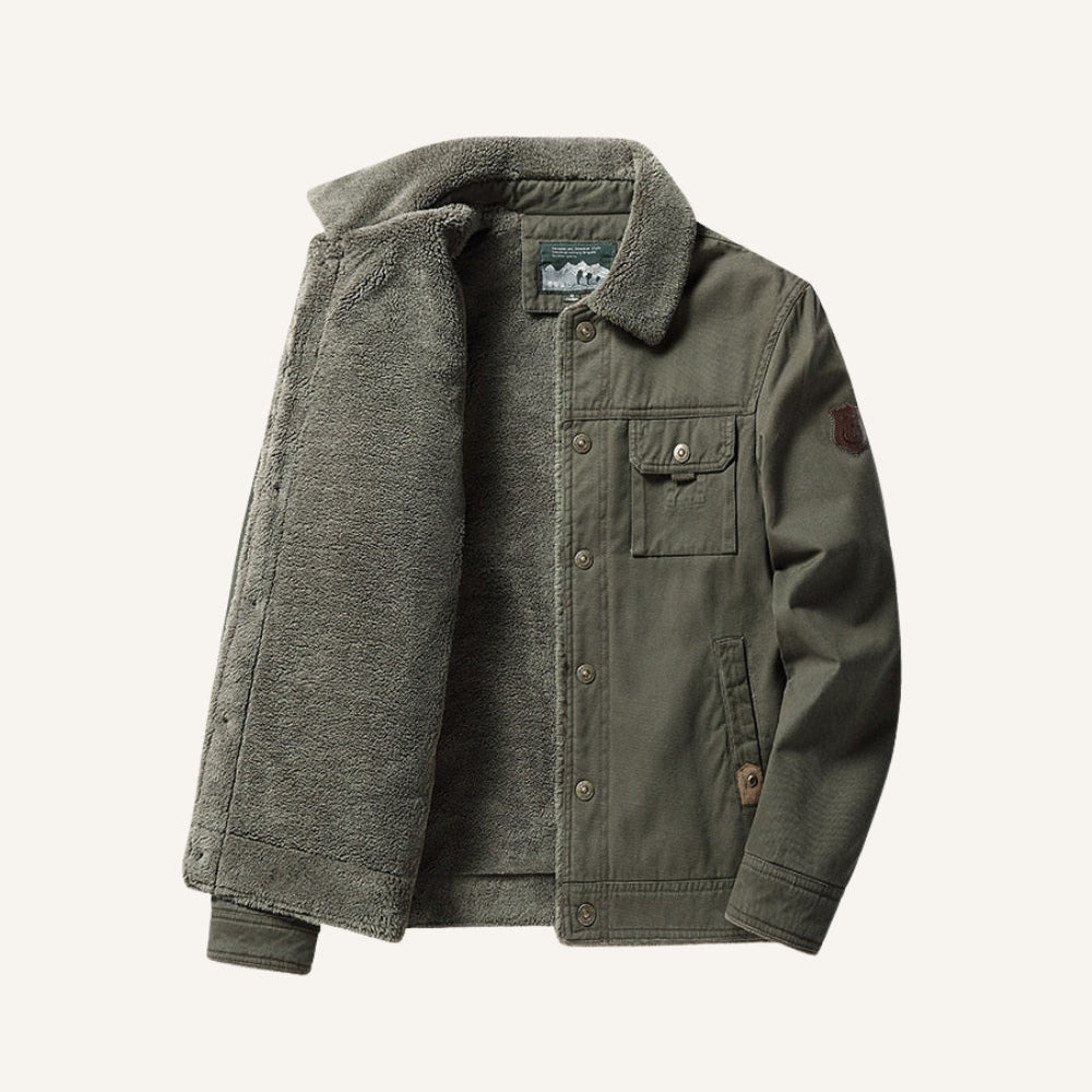 Jaqueta Masculina de Inverno Forrada Maccini verde militar