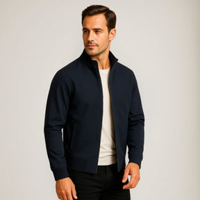 Jaqueta Masculina de Inverno Forrada Samour azul escura