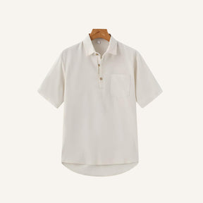 Linen Polo Shirt - Casablanca