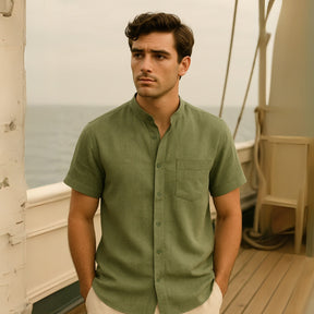 Linen Shirt - Beaumont Green 