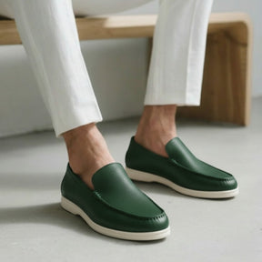 Loafer Masculino de Couro de Vaca Pelleni verde