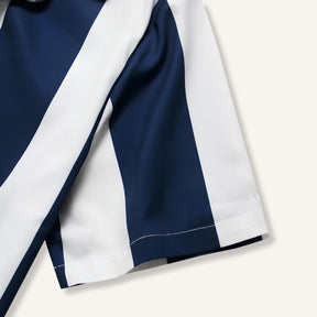 Manga Camisa Masculina Listrada Azul Verza