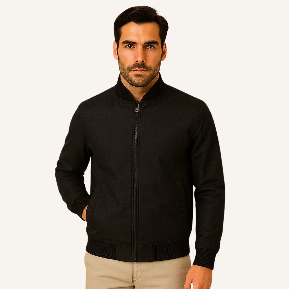 Men’s Black Bomber Jacket – Axis