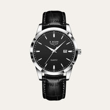 Men's Premium Leather Watch - Santerro black