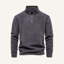 Men's Quarter Zip Sweater – Piemont DARK GREY