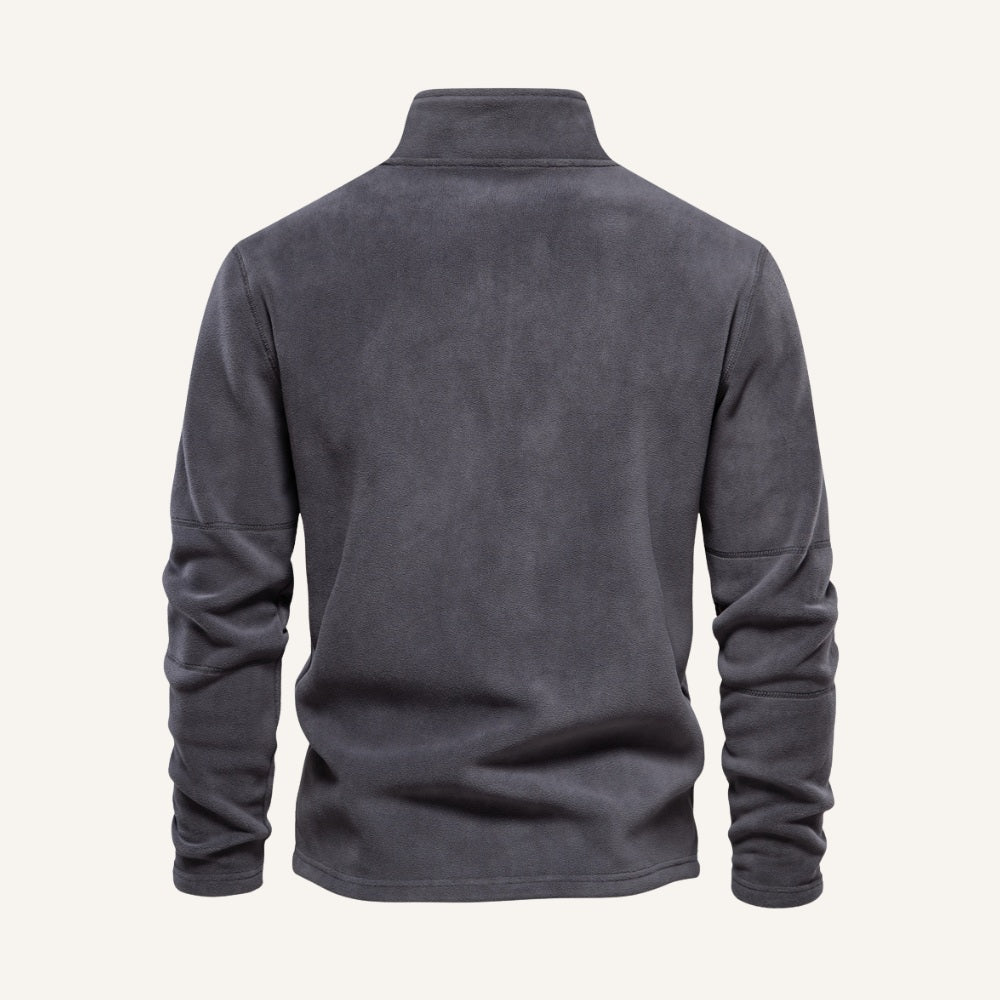 Men's Quarter Zip Sweater – Piemont DARK GREY