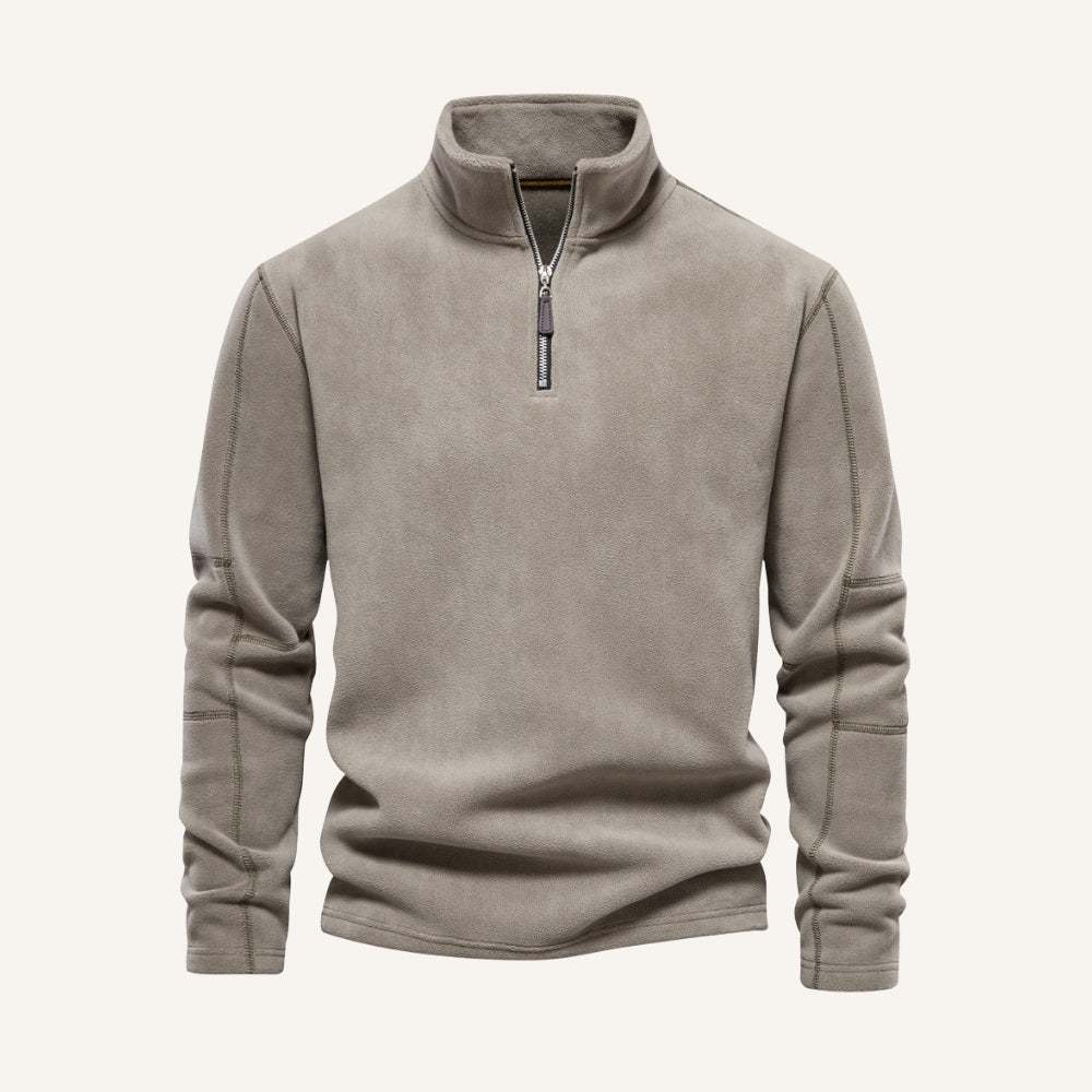 Men's Quarter Zip Sweater – Piemont khaki