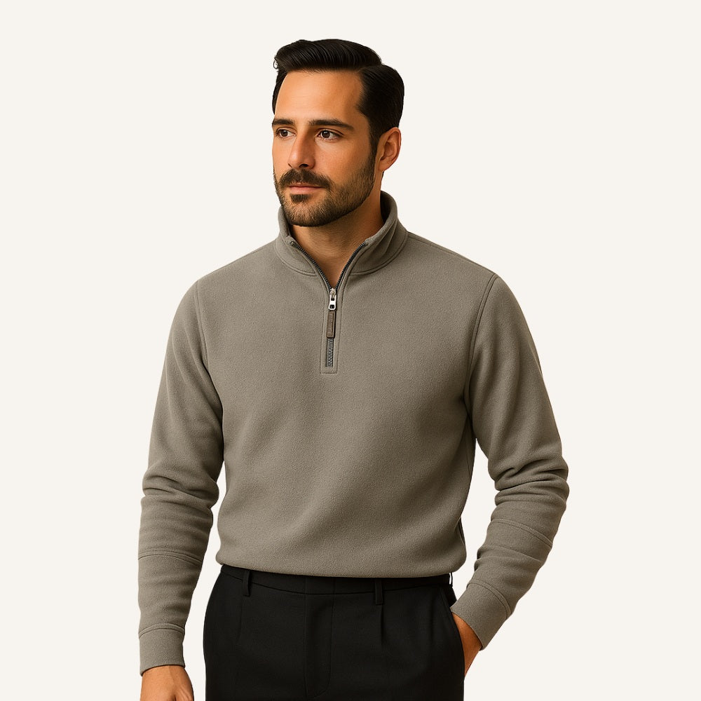 Men's Quarter Zip Sweater – Piemont khaki