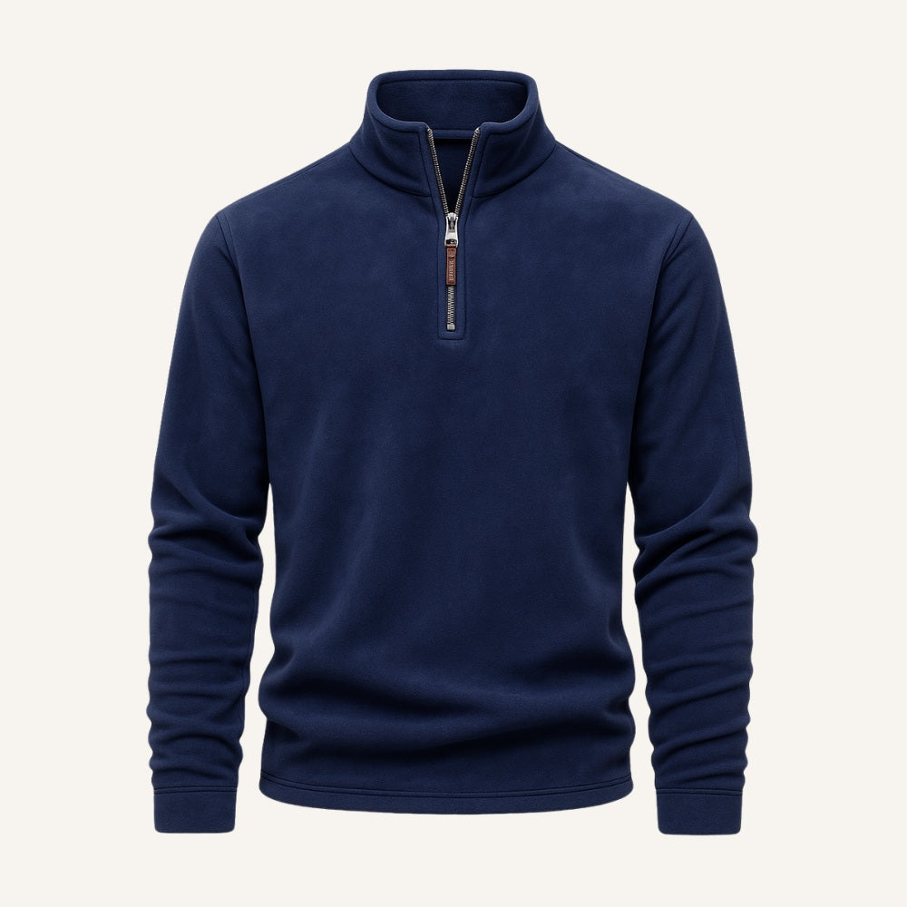 Men's Quarter Zip Sweater – Piemont navy blue